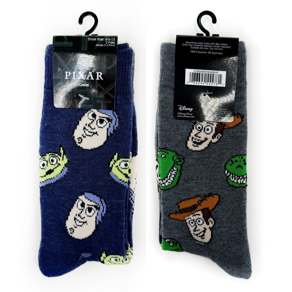 Disney Pixar Toy Story Crew Socks Mens Womens Woody Buzz Lightyear Fun Gift